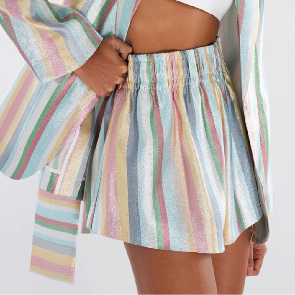 BCBGMaxAzria shiny colorful shorts